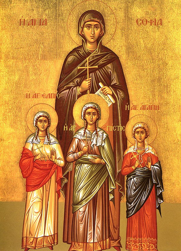 St. Sophia and her daughters Saints Faith, Hope, and Charity
